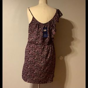 Floral Print One Shoulder Dress